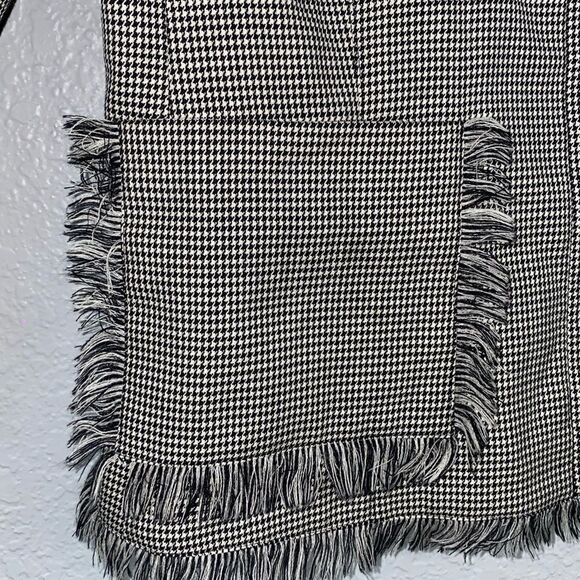 Harve Benard Vintage Houndstooth Women's 100% Wool Zipper Jacket | Size 10 - Picture 10 of 12